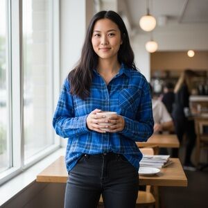 Allie & Rob // Plaid Shirt // Blue